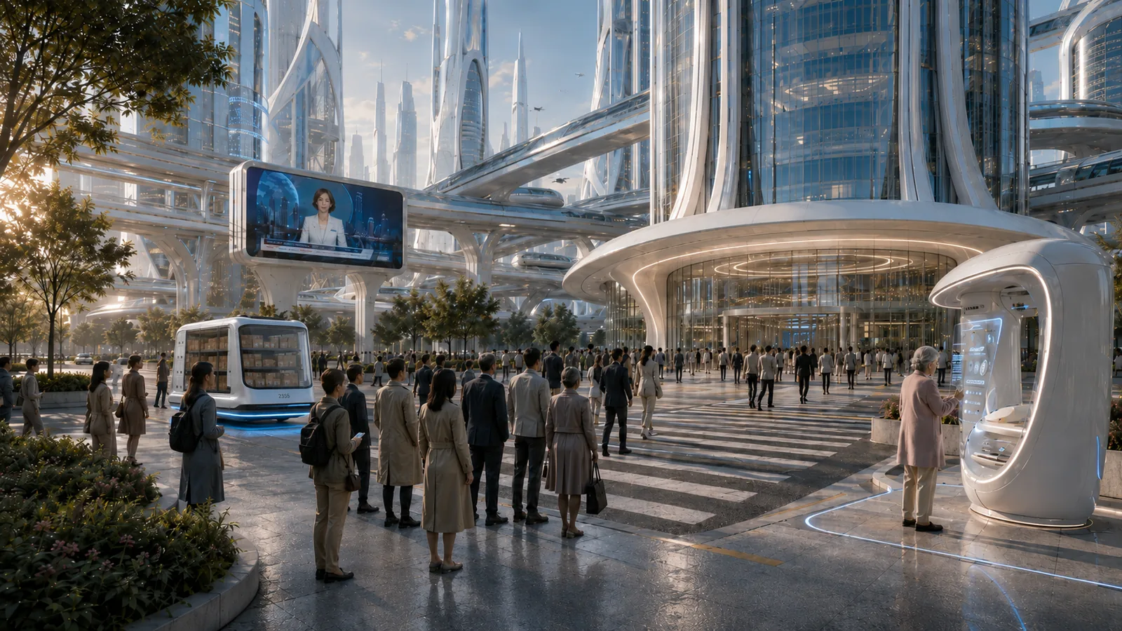世界再構築:Spider6 起源 — 近未来都市の全景
